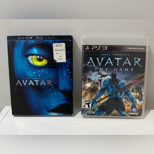 James Cameron Avatar Movie & Video Game Bundle -Blu- Ray (DVD Missing) PS3